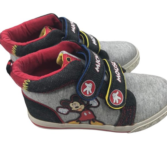 Disney Mickey Mouse Children's High Top Shoes Size 11 Very Good Used Condition - Picture 2 of 11